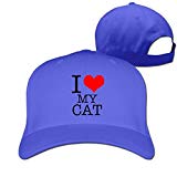 HILLR I Love My Cat Baseball Cap RoyalBlue