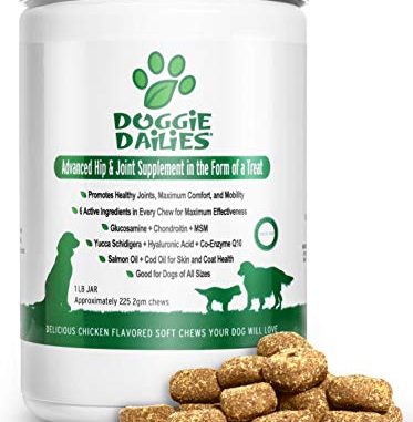 Doggie Dailies Glucosamine for Dogs: 225 Soft Chews, Advanced Hip